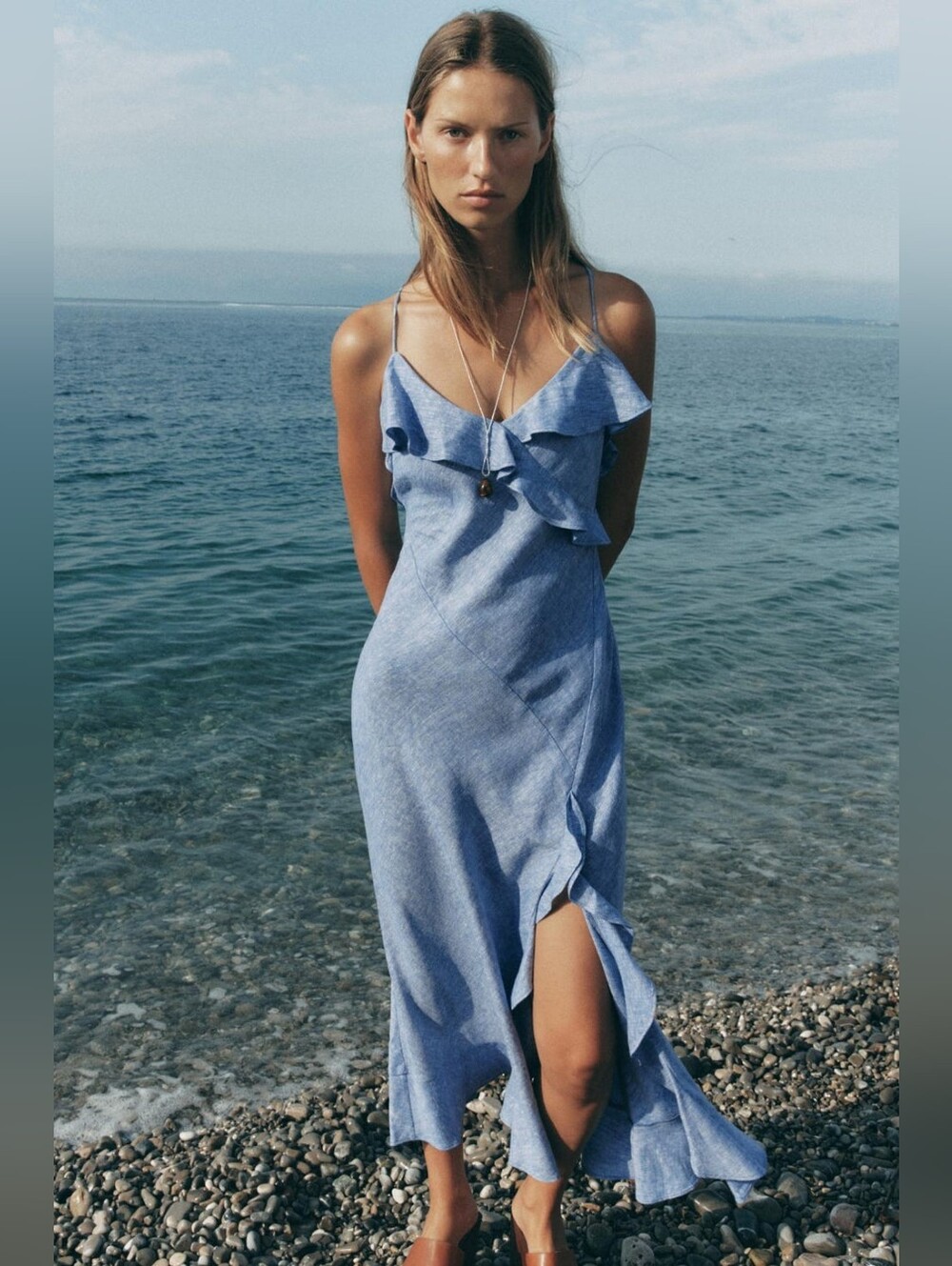 Zara Ruffled Maxi Dress